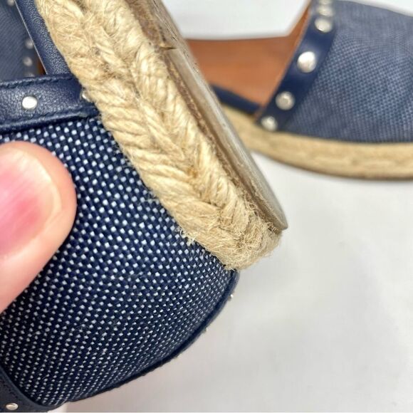 LANVIN Denim Espadrilles Mary Jane Sandals Size 37/7 - Picture 8 of 10